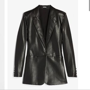 Express vegan leather blazer